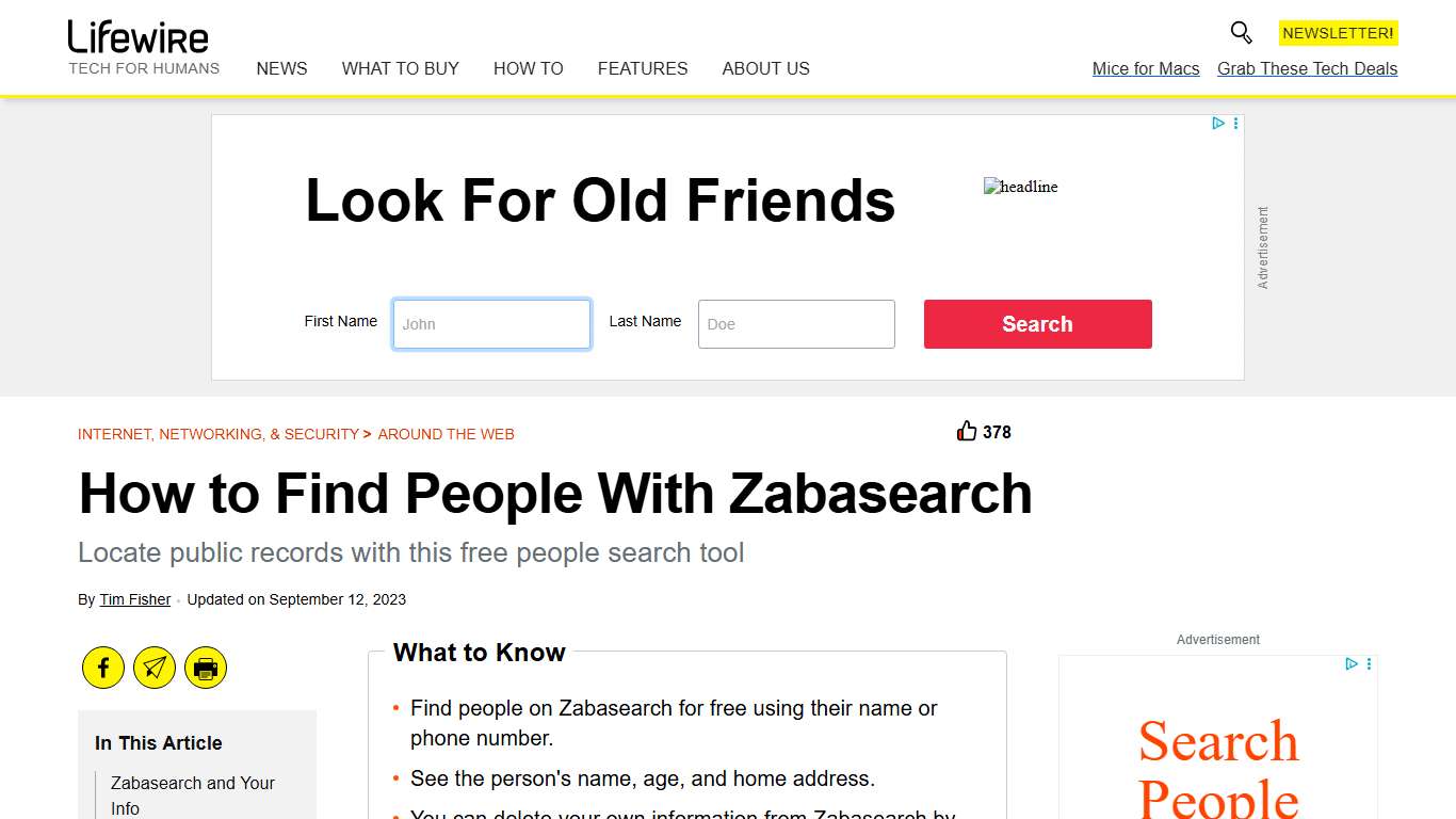 How to Find People With Zabasearch